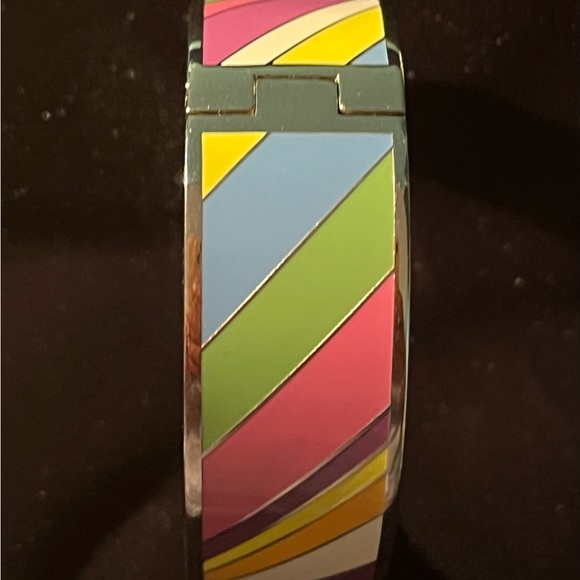 Coach Multicolor Strip Hinged Bracelet #94953 SV/MC- NWT - Picture 5 of 9